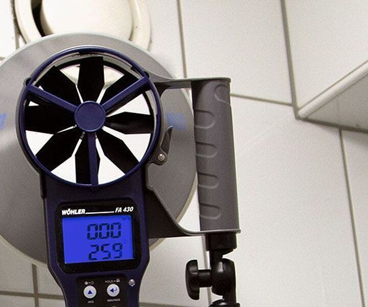 Wöhler Flügelradanemometer Anwendung
