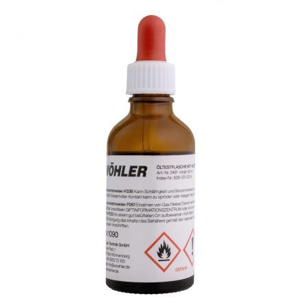 Öltestflasche mit Acetonfüllung 50 ml
